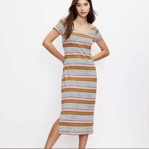 Striped loft midi dress